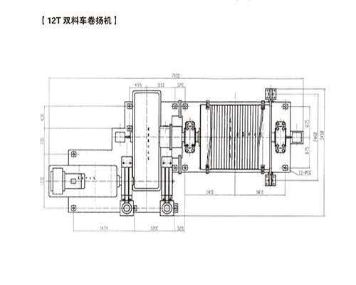 吐鲁番12T双料车卷扬机