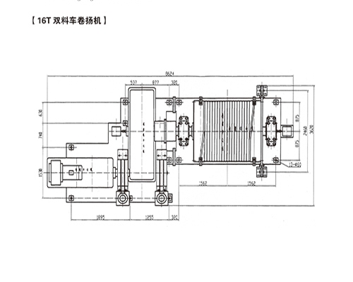 潍坊16T双料车卷扬机