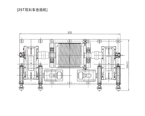 临沧25T双料车卷扬机