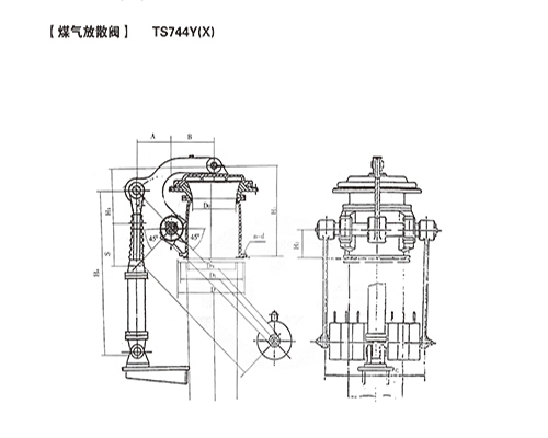 松原煤气放散阀-TS744Y(X)