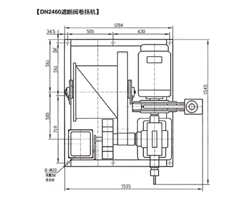 来宾DN2460遮断阀卷扬机