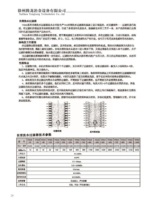 自清洗水过滤器